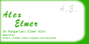 alex elmer business card